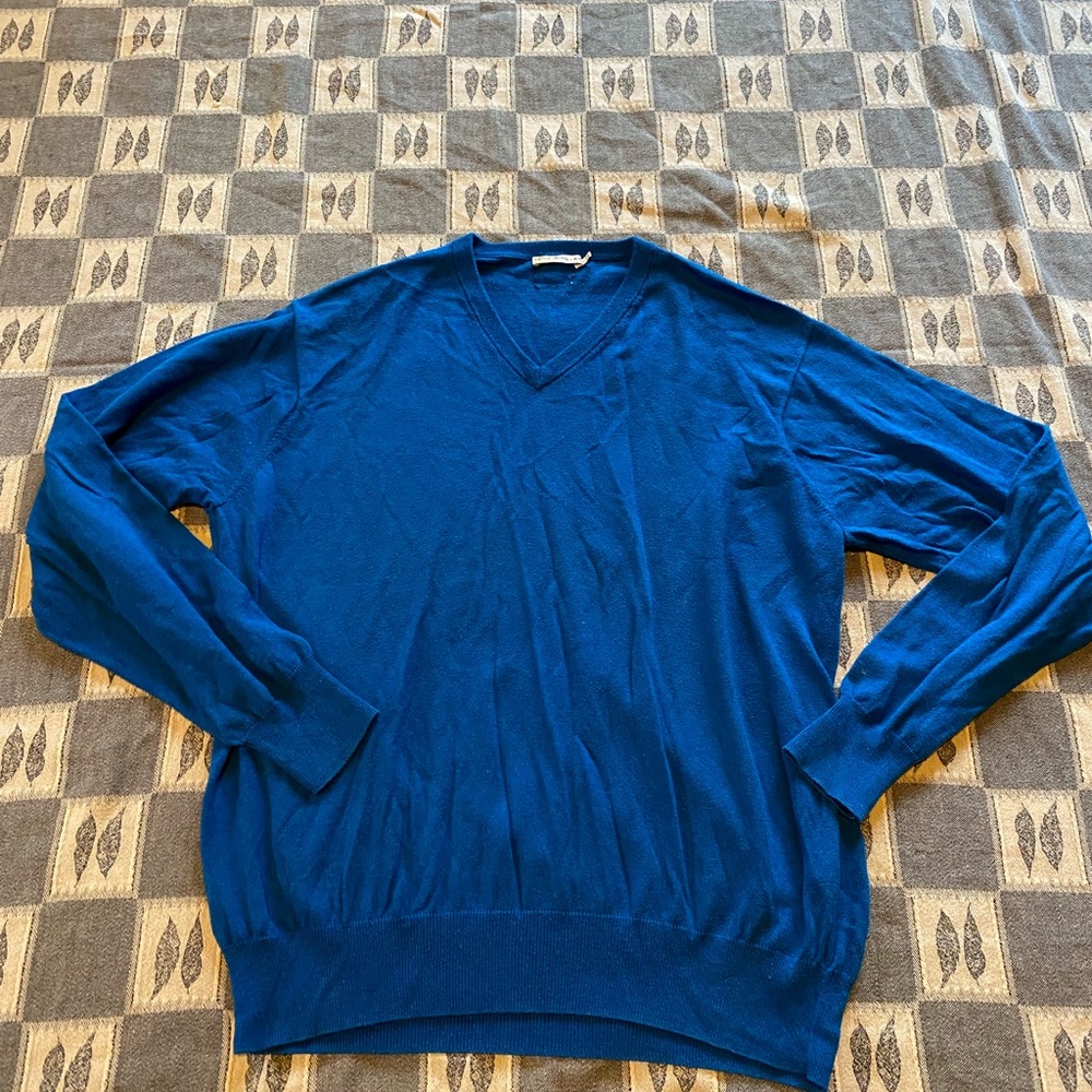 100% Merino Wool Blue Shirt